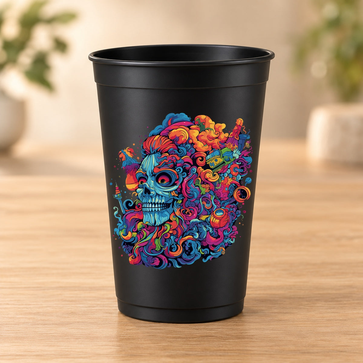 Gobelet noir Psychedelic – Modèle 026