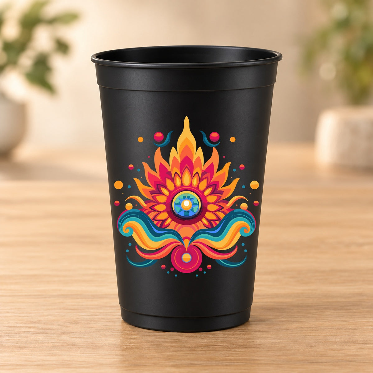 Gobelet noir Psychedelic – Modèle 027