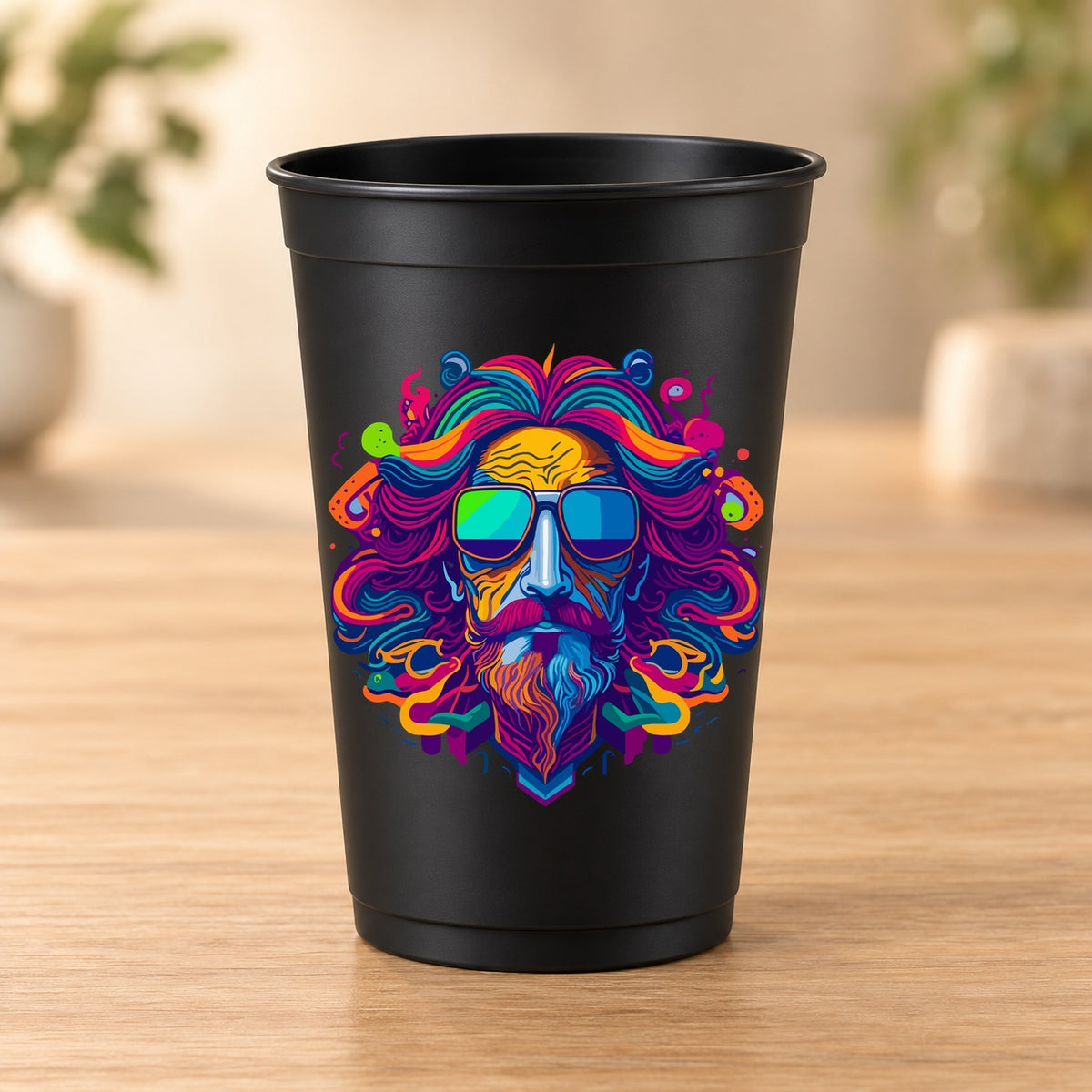 Gobelet noir Psychedelic – Modèle 028