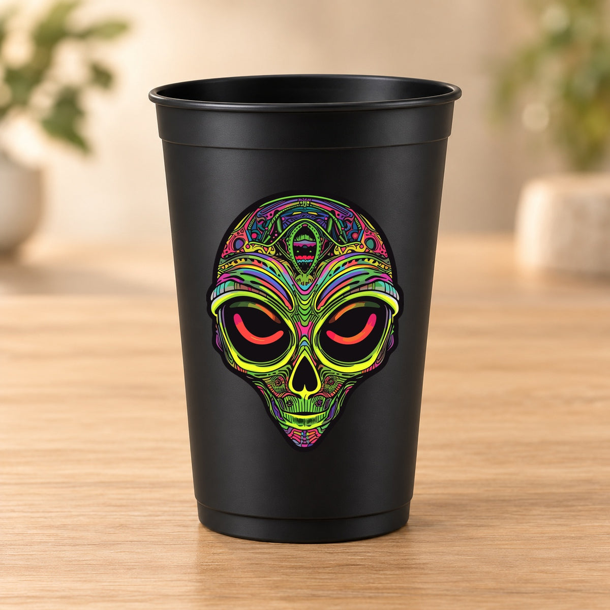 Gobelet noir Psychedelic – Modèle 030