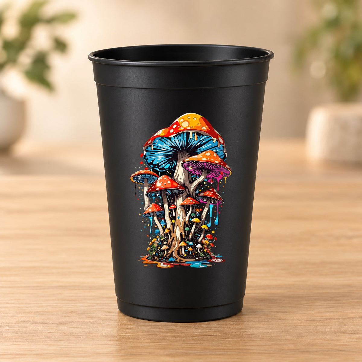 Gobelet noir Psychedelic – Modèle 031