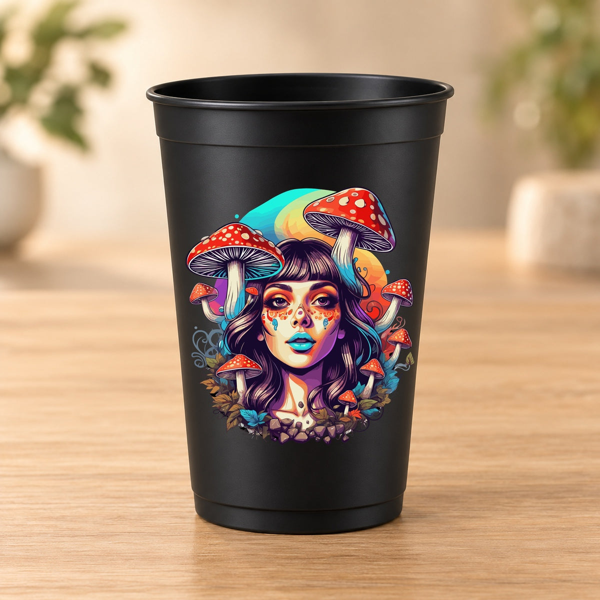 Gobelet noir Psychedelic – Modèle 033