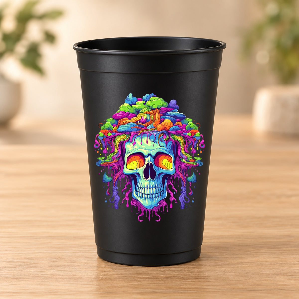 Gobelet noir Psychedelic – Modèle 034