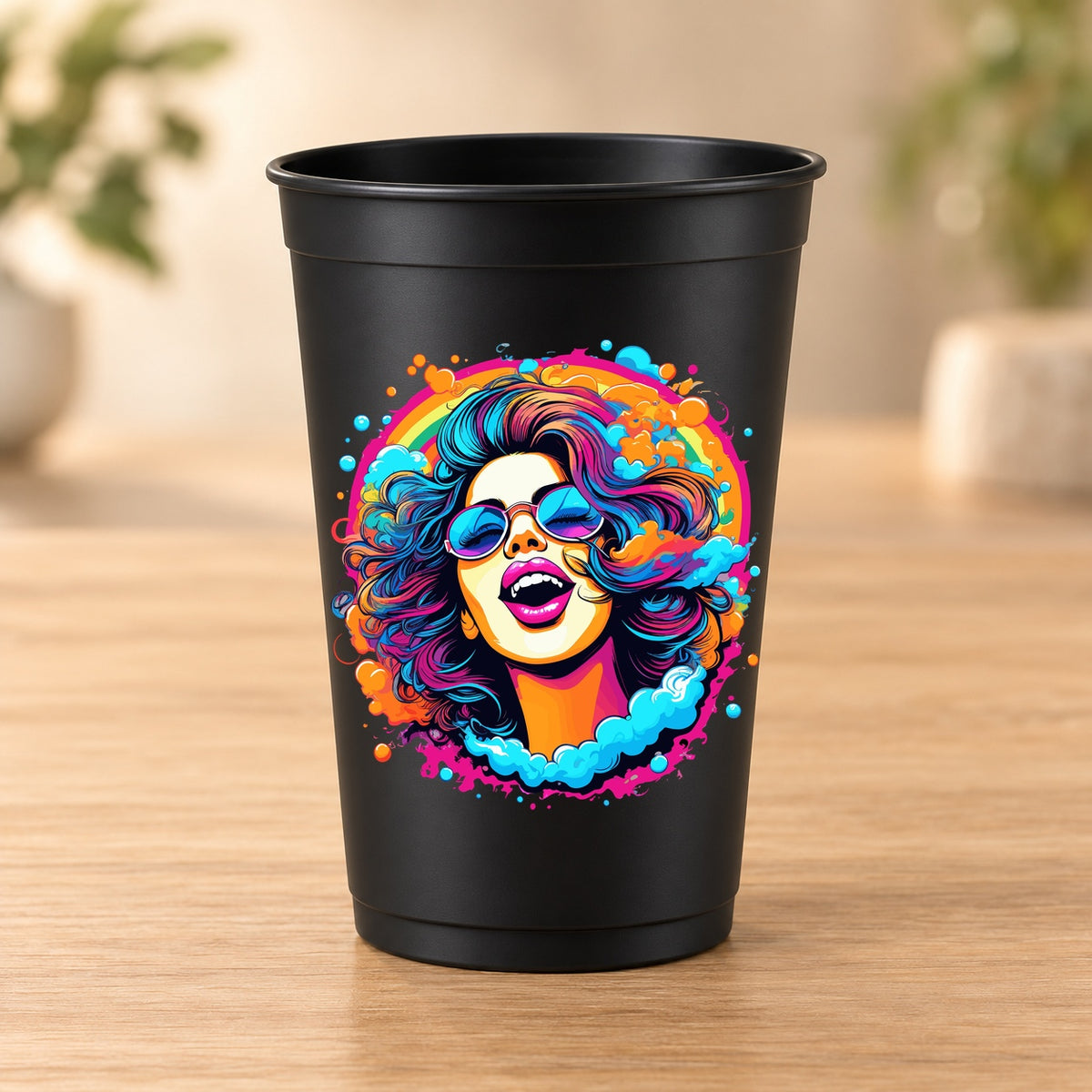 Gobelet noir Psychedelic – Modèle 037