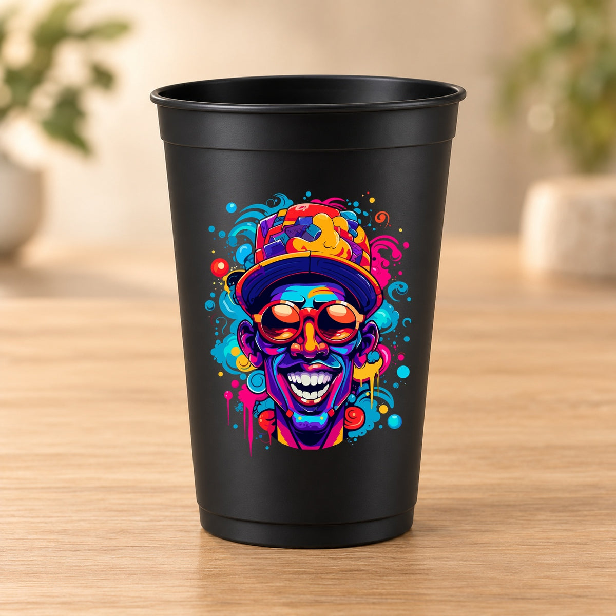Gobelet noir Psychedelic – Modèle 038