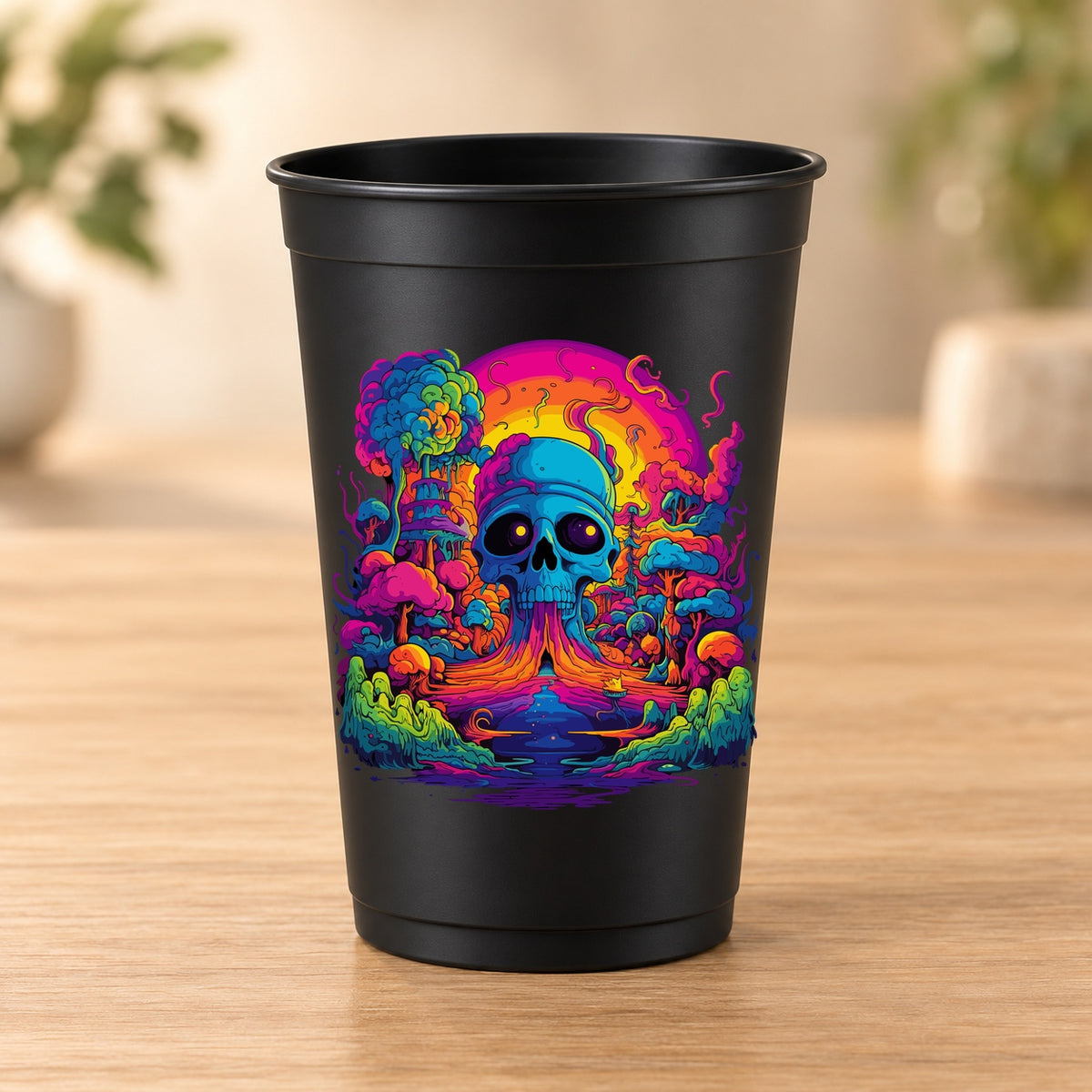 Gobelet noir Psychedelic – Modèle 045