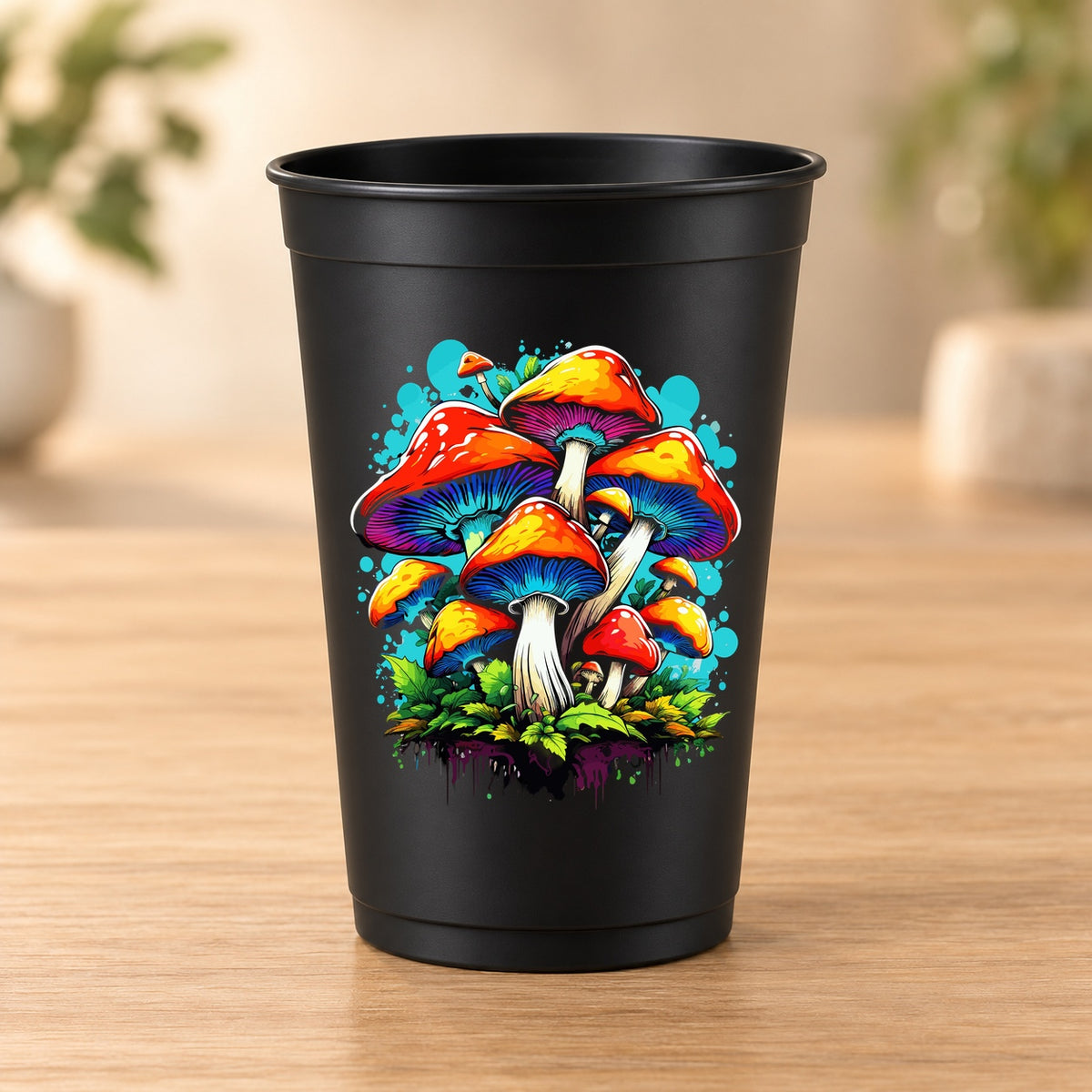 Gobelet noir Psychedelic – Modèle 046