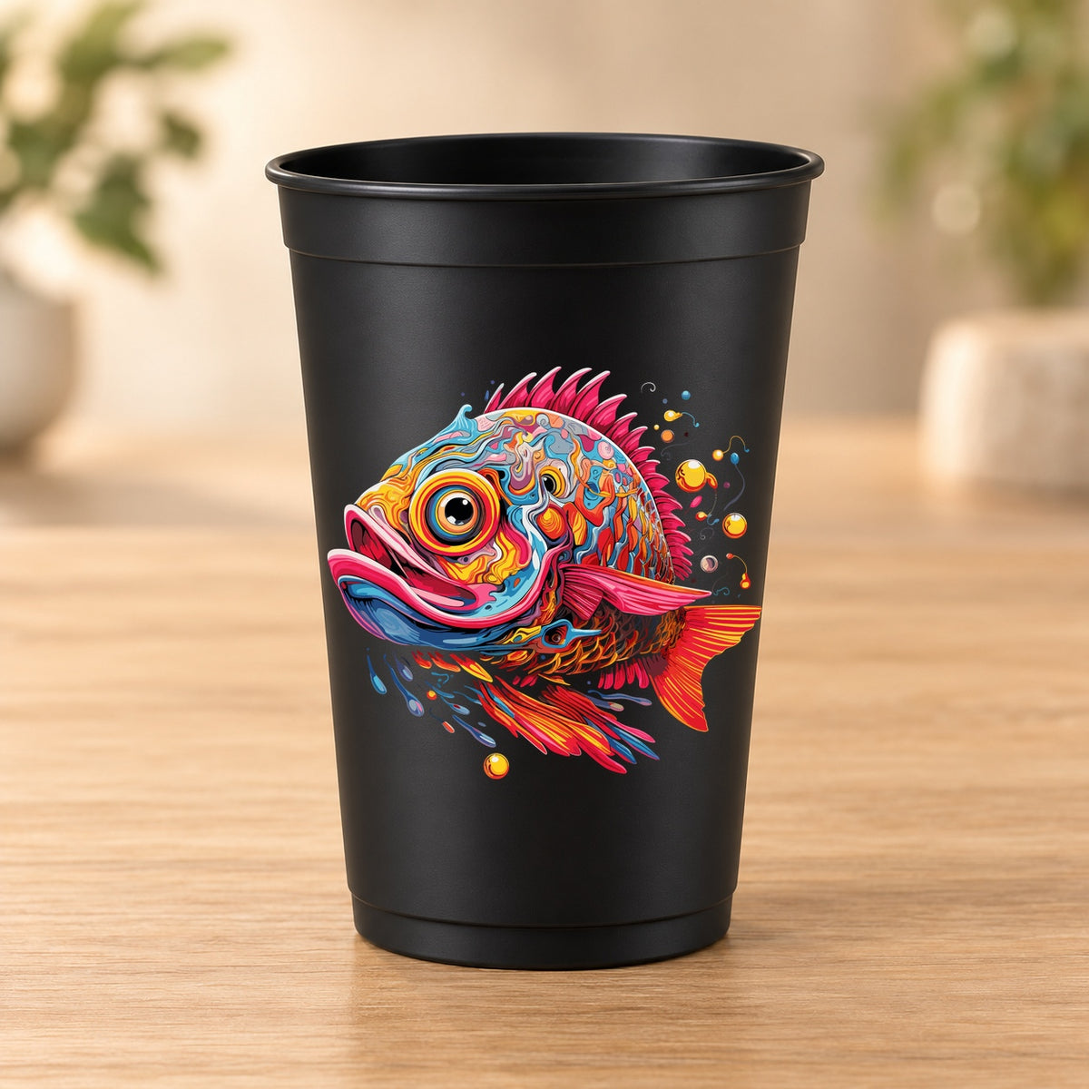 Gobelet noir Psychedelic – Modèle 052