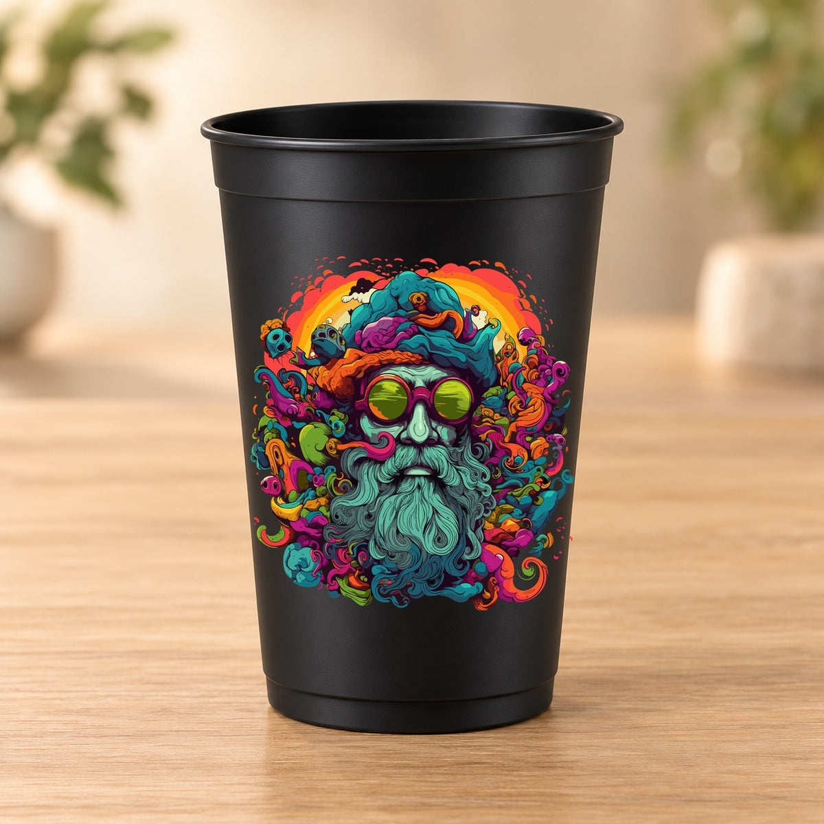 Gobelet noir Psychedelic – Modèle 055