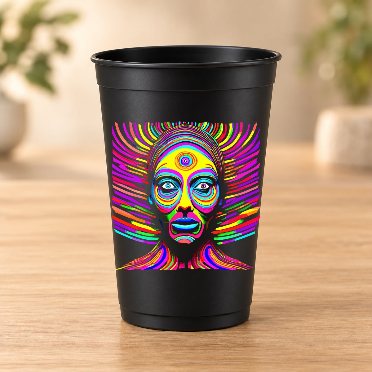 Gobelet noir Psychedelic – Modèle 056