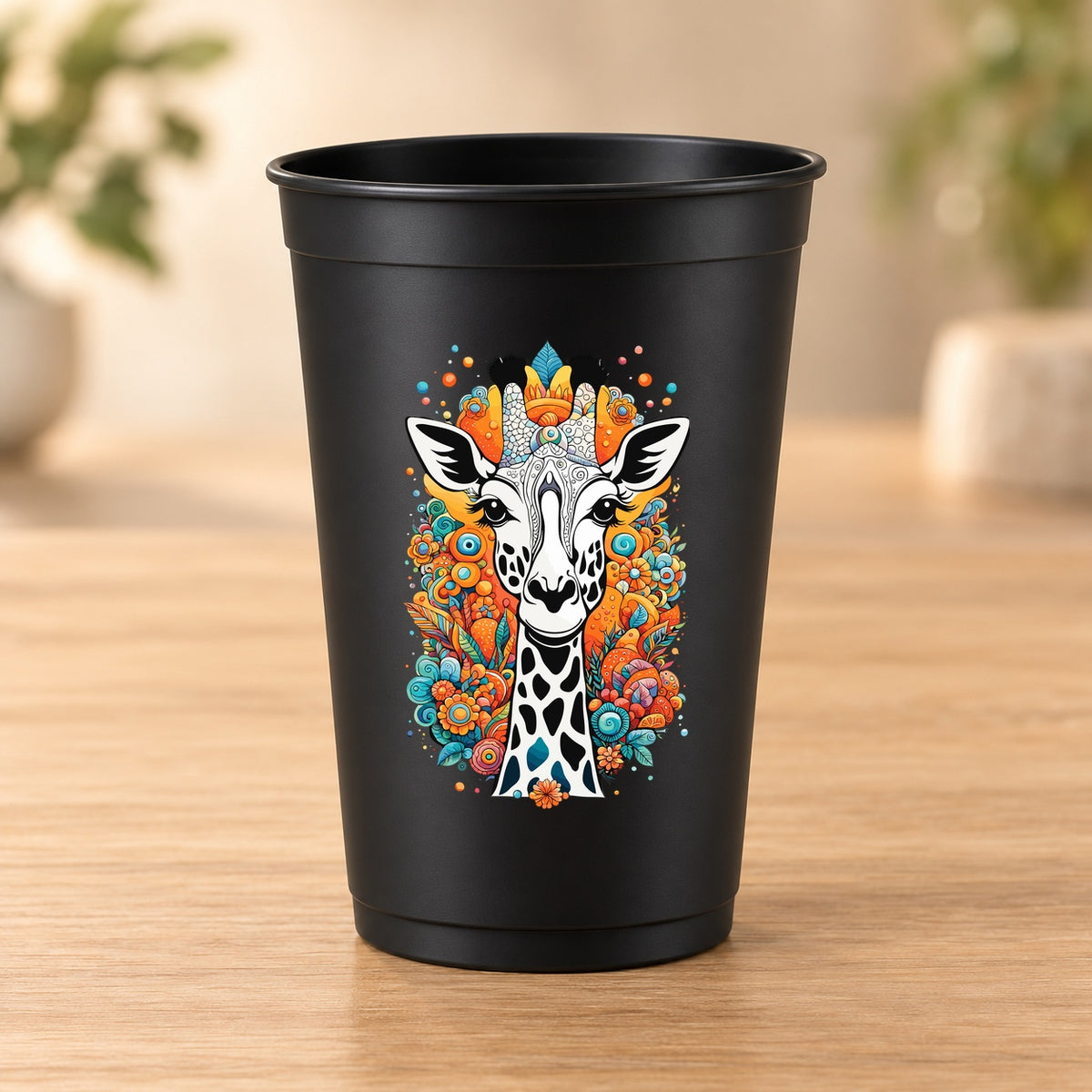 Gobelet noir Psychedelic – Modèle 058