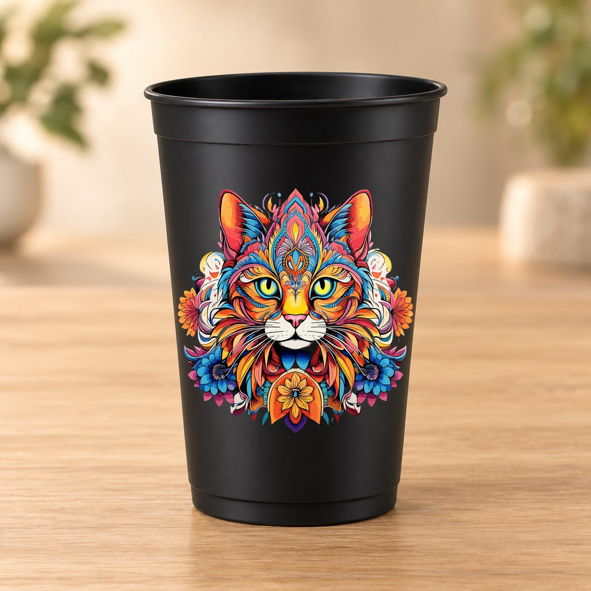 Gobelet noir Psychedelic – Modèle 059