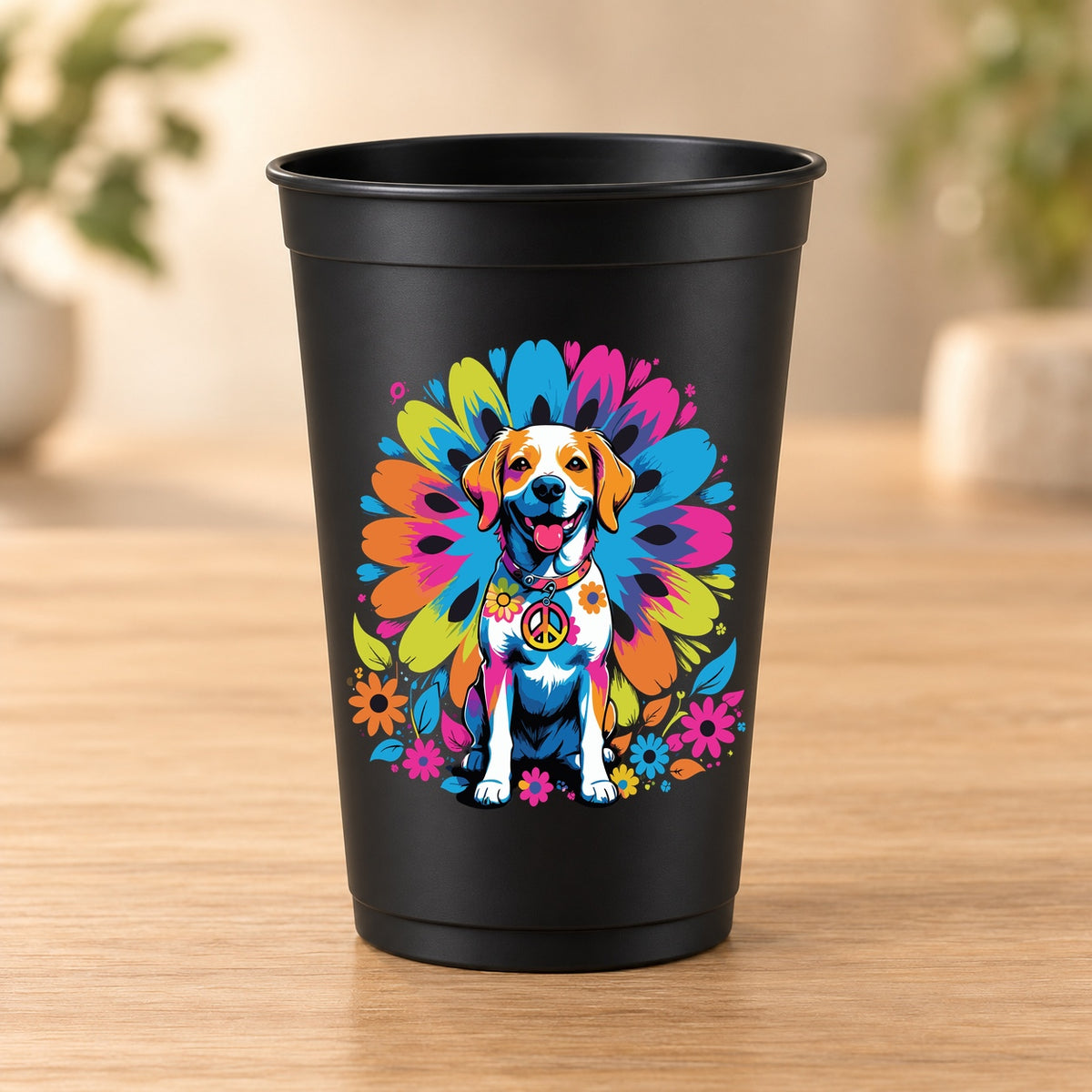 Gobelet noir Psychedelic – Modèle 060