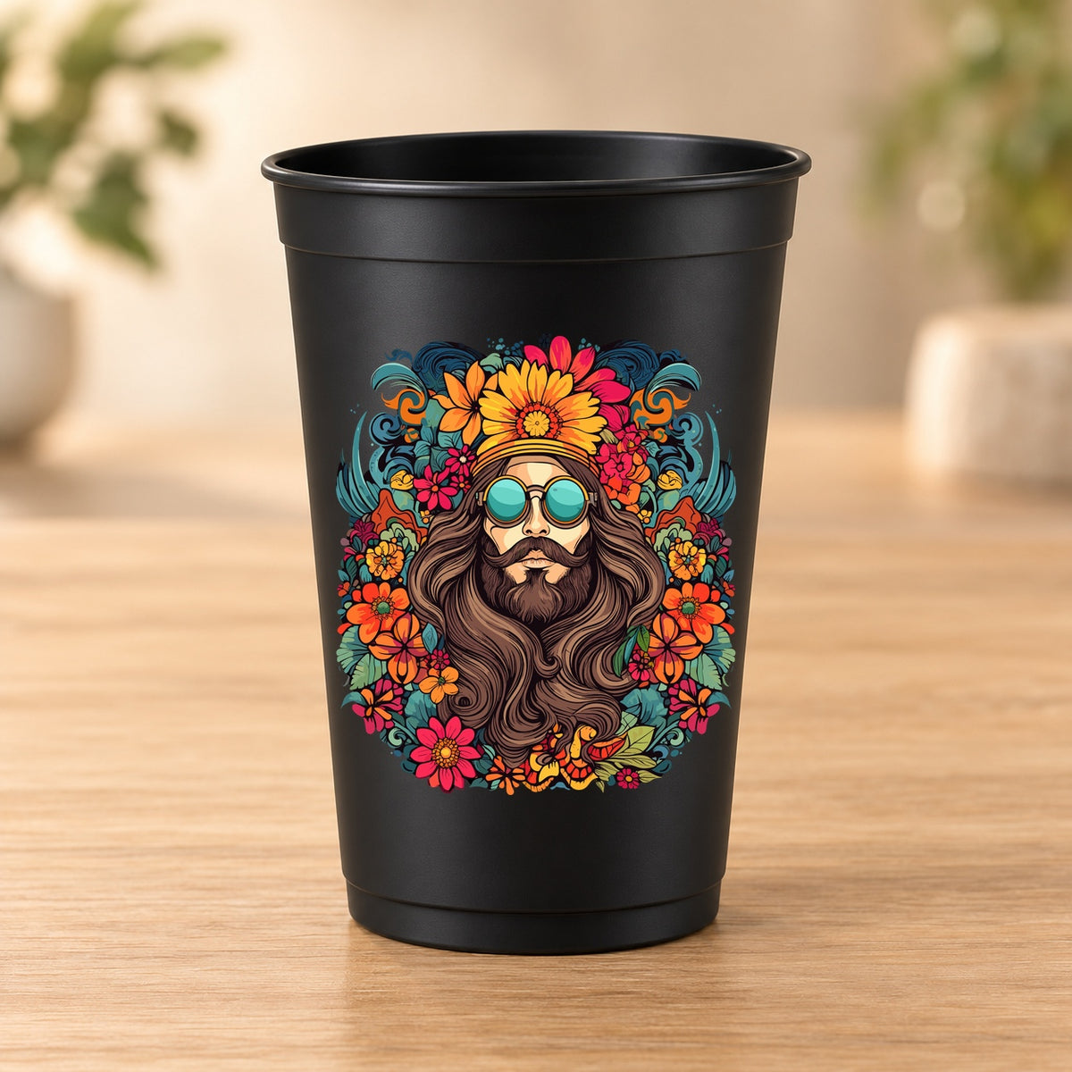 Gobelet noir Psychedelic – Modèle 061