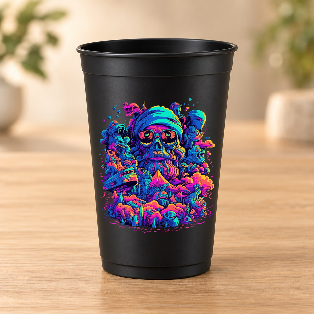 Gobelet noir Psychedelic – Modèle 066
