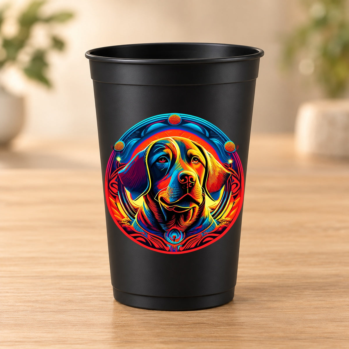Gobelet noir Psychedelic – Modèle 071