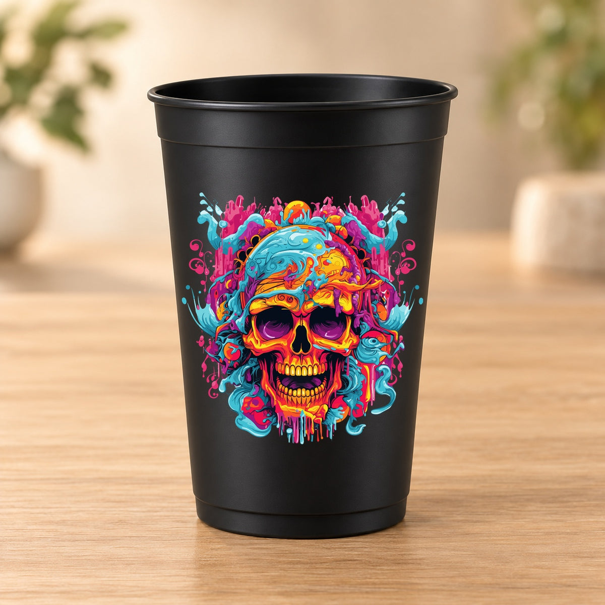 Gobelet noir Psychedelic – Modèle 072