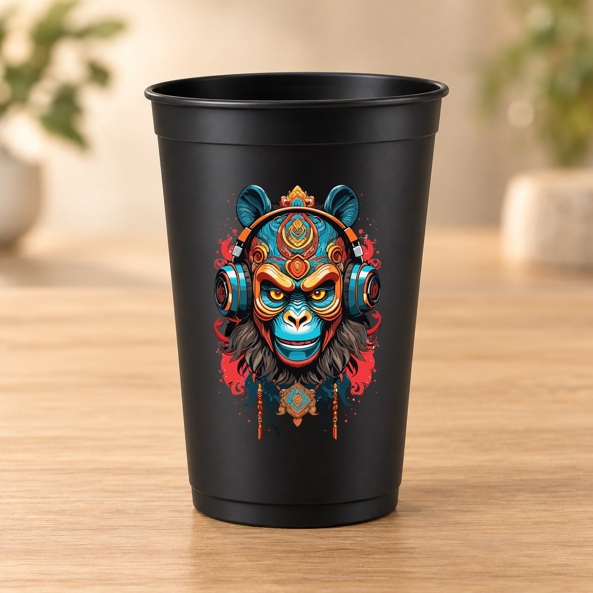 Gobelet noir Psychedelic – Modèle 080