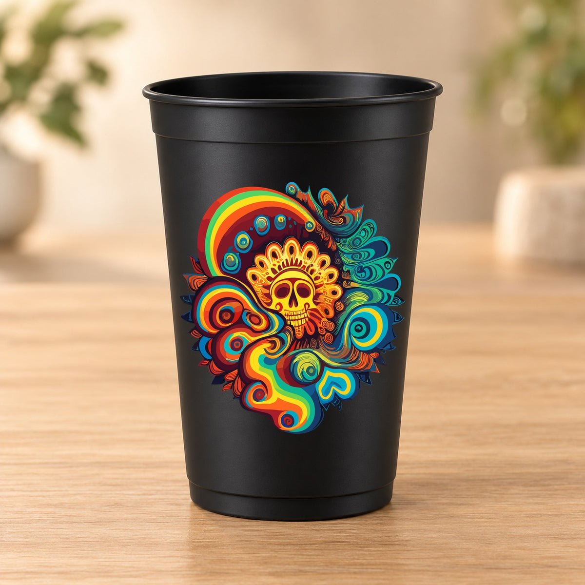 Gobelet noir Psychedelic – Modèle 081