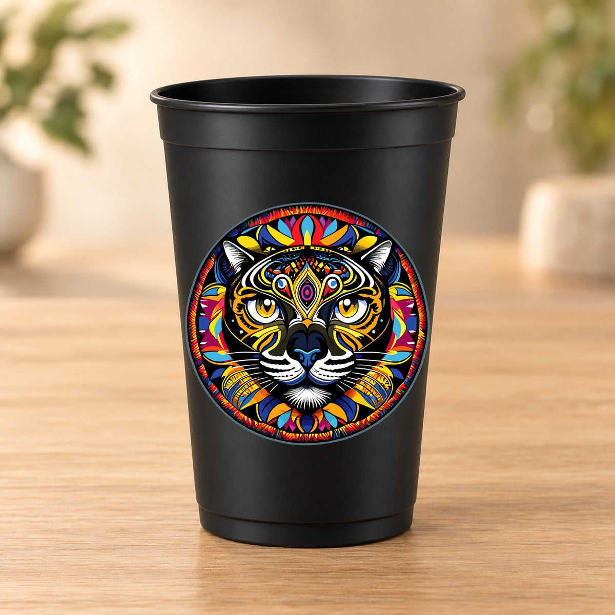 Gobelet noir Psychedelic – Modèle 082
