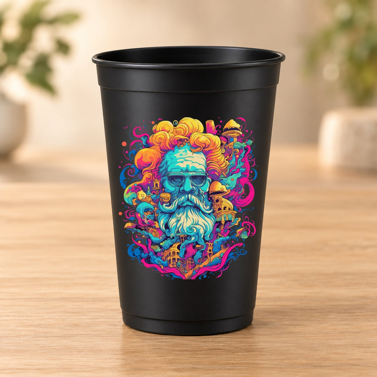 Gobelet noir Psychedelic – Modèle 085