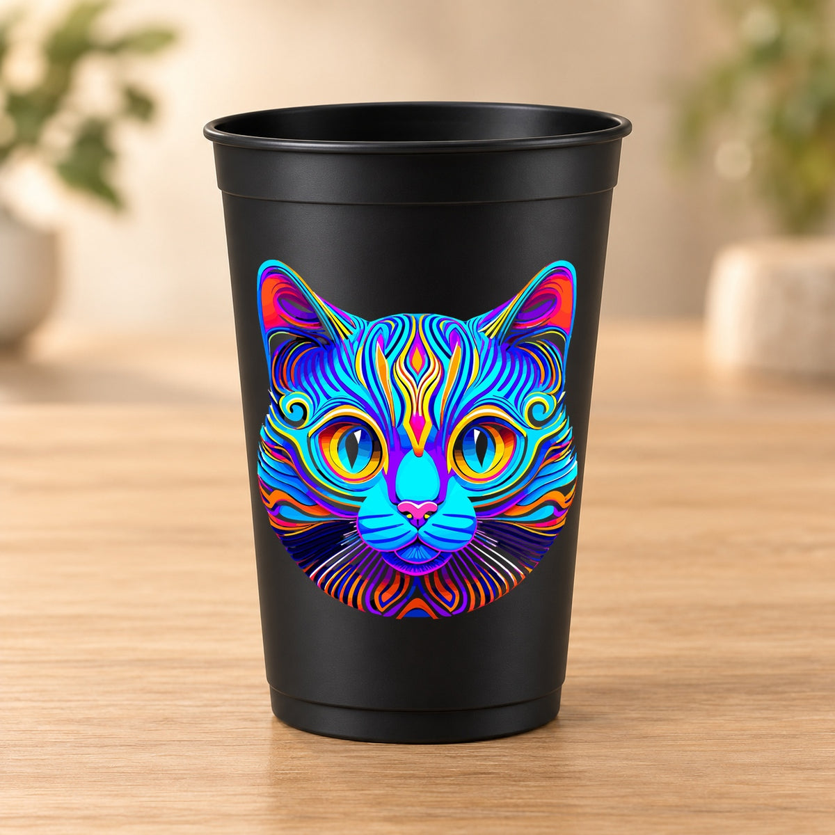 Gobelet noir Psychedelic – Modèle 086