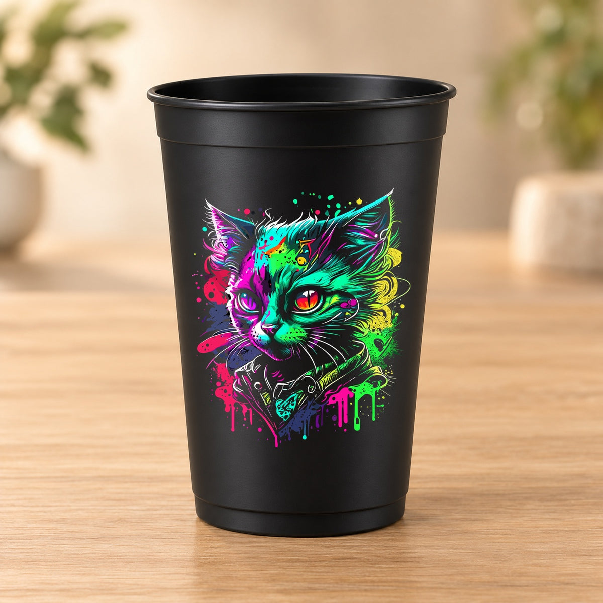 Gobelet noir Psychedelic – Modèle 091