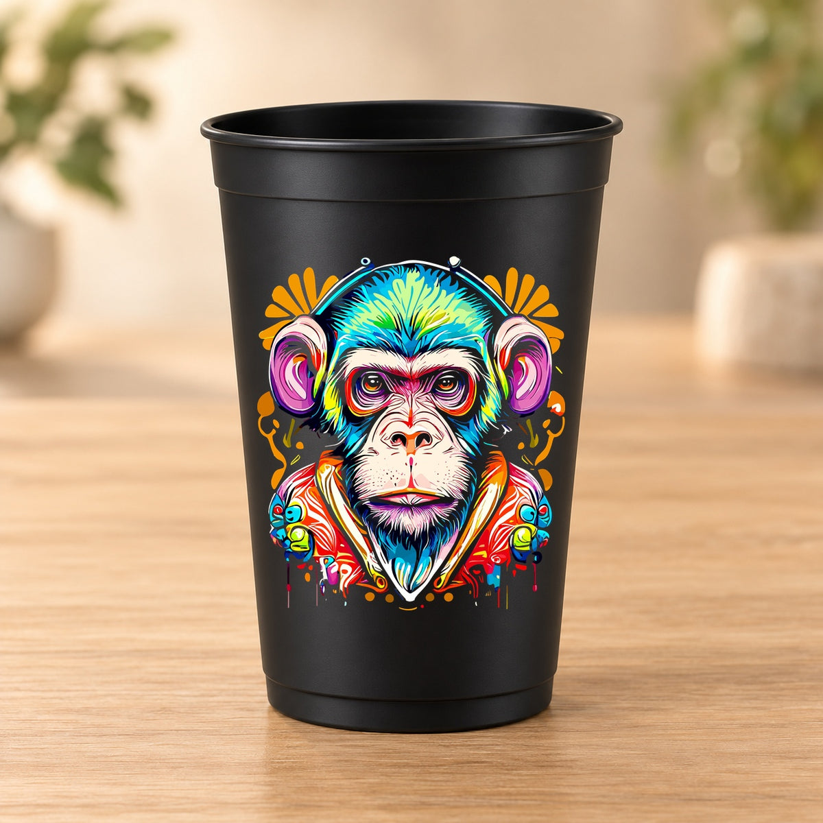 Gobelet noir Psychedelic – Modèle 092