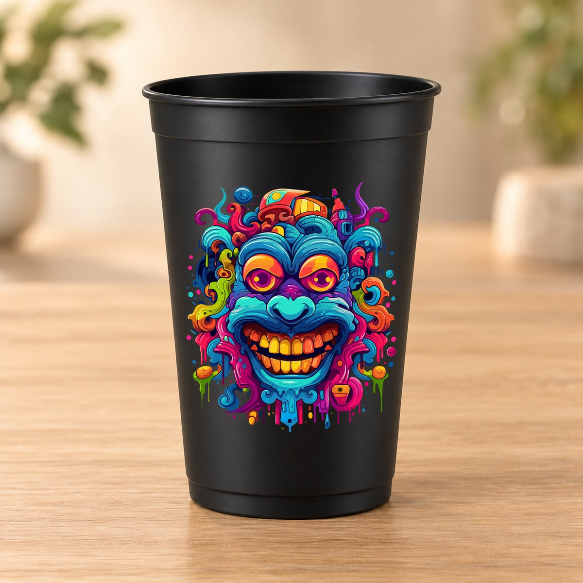 Gobelet noir Psychedelic – Modèle 099