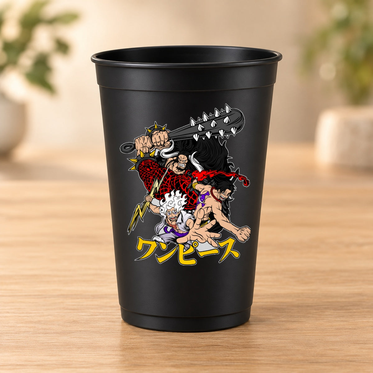 Gobelet Retro Anime noir modèle 1