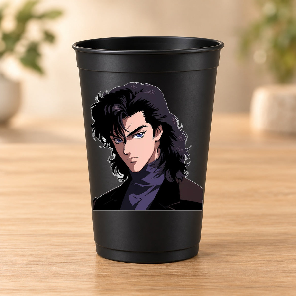 Gobelet Retro Anime noir modèle 27