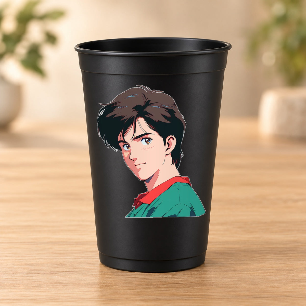 Gobelet Retro Anime noir modèle 31