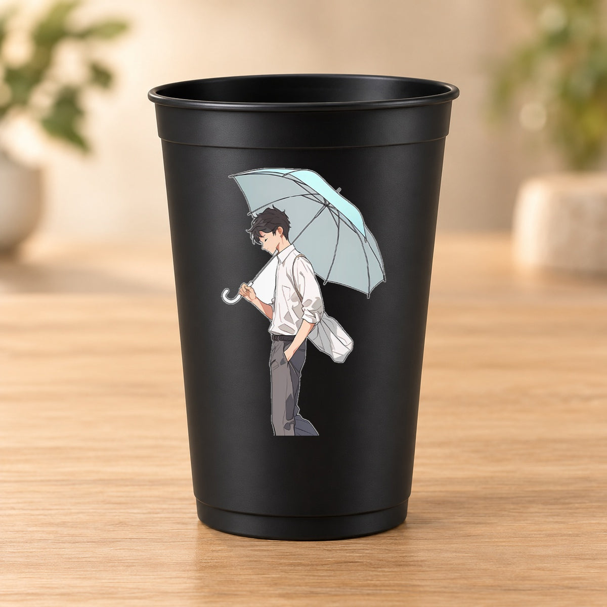 Gobelet Retro Anime noir modèle 35