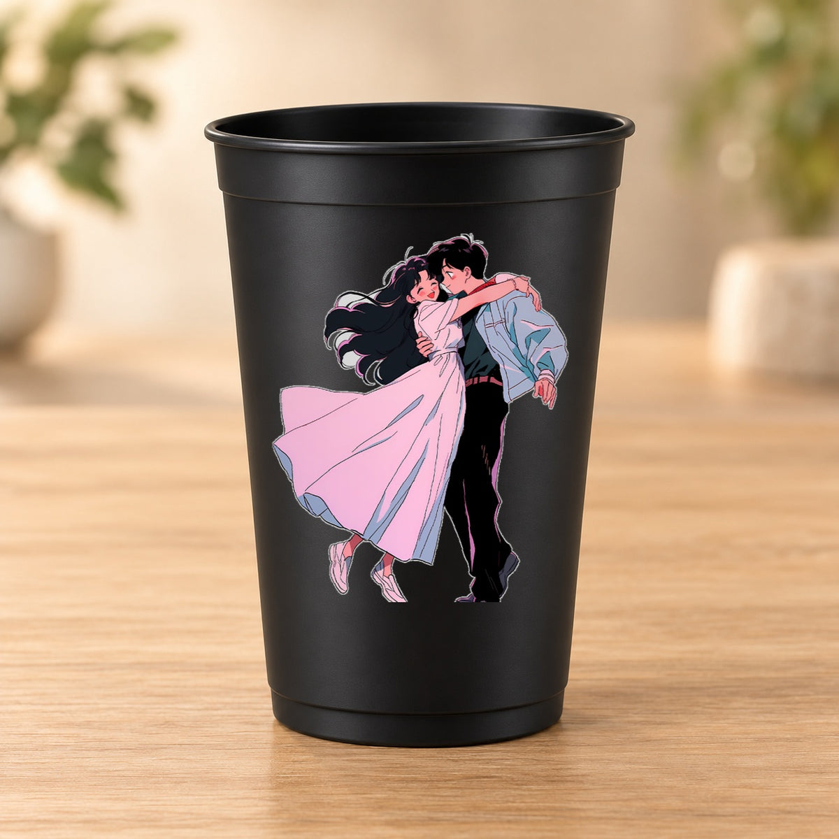 Gobelet Retro Anime noir modèle 50