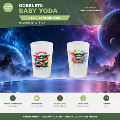 Présentation 🥤 Gobelet Réutilisable Baby Yoda – Collection Splash 🌌✨ sans cadres