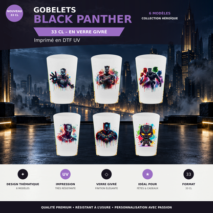 Présentation 🥤 Gobelet Réutilisable Black Panther – Collection Splash Art sans cadres
