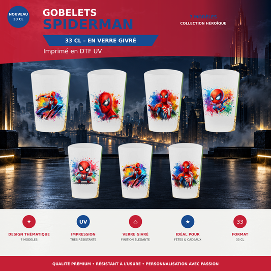Présentation 🥤 Gobelet réutilisable  – Spiderman sans cadres