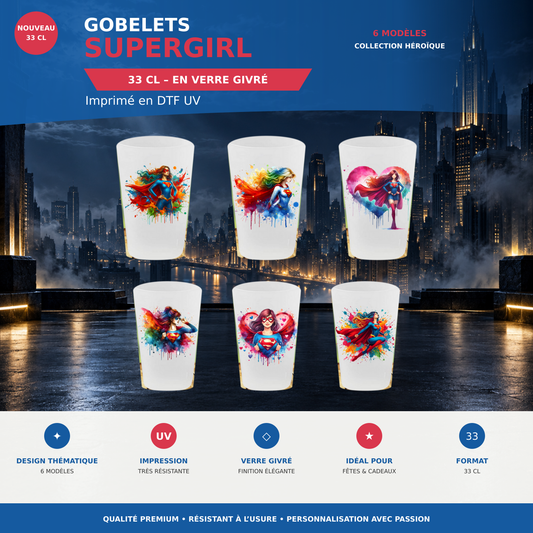 Présentation 🦸‍♀️ Gobelet Réutilisable Supergirl – Collection Héroïque sans cadres