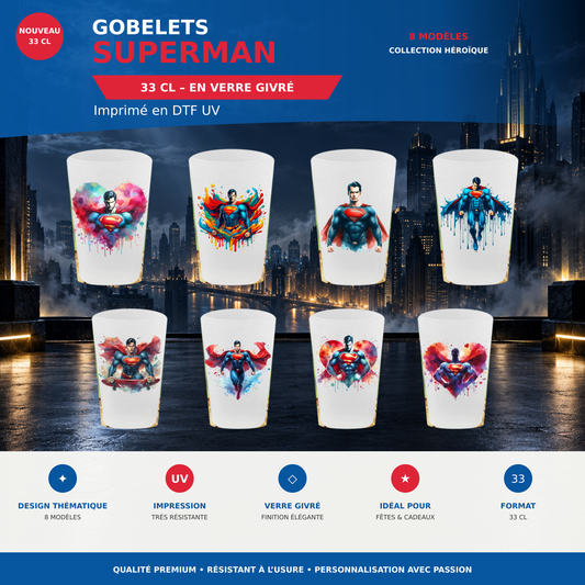Présentation 🦸‍♂️ Verre Collection Super-Héros – Superman sans cadres