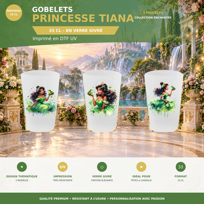 Présentation Gobelet réutilisable 33cl – Princesse Tiana sans cadres