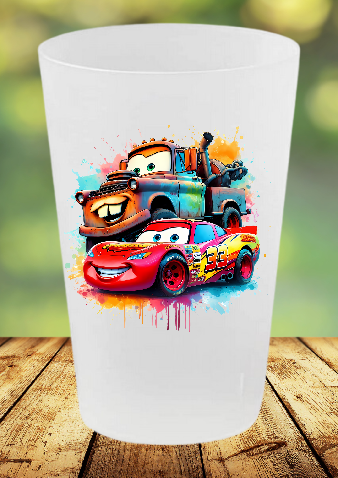 🥤 Gobelet Réutilisable Cars – Flash McQueen & Amis 🚗✨