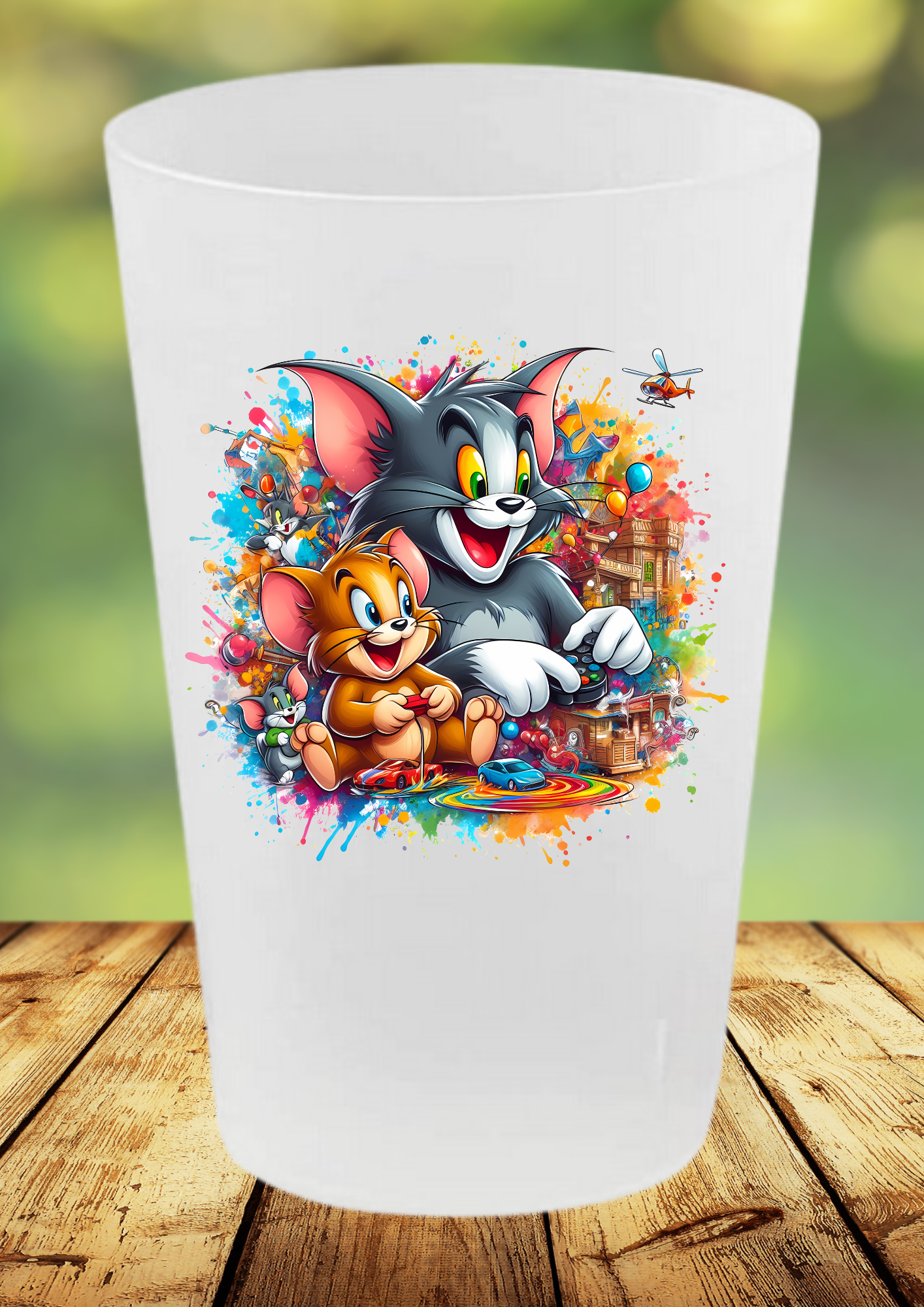 🥤 Gobelet Réutilisable Tom, Jerry & Titi – Collection Color Splash