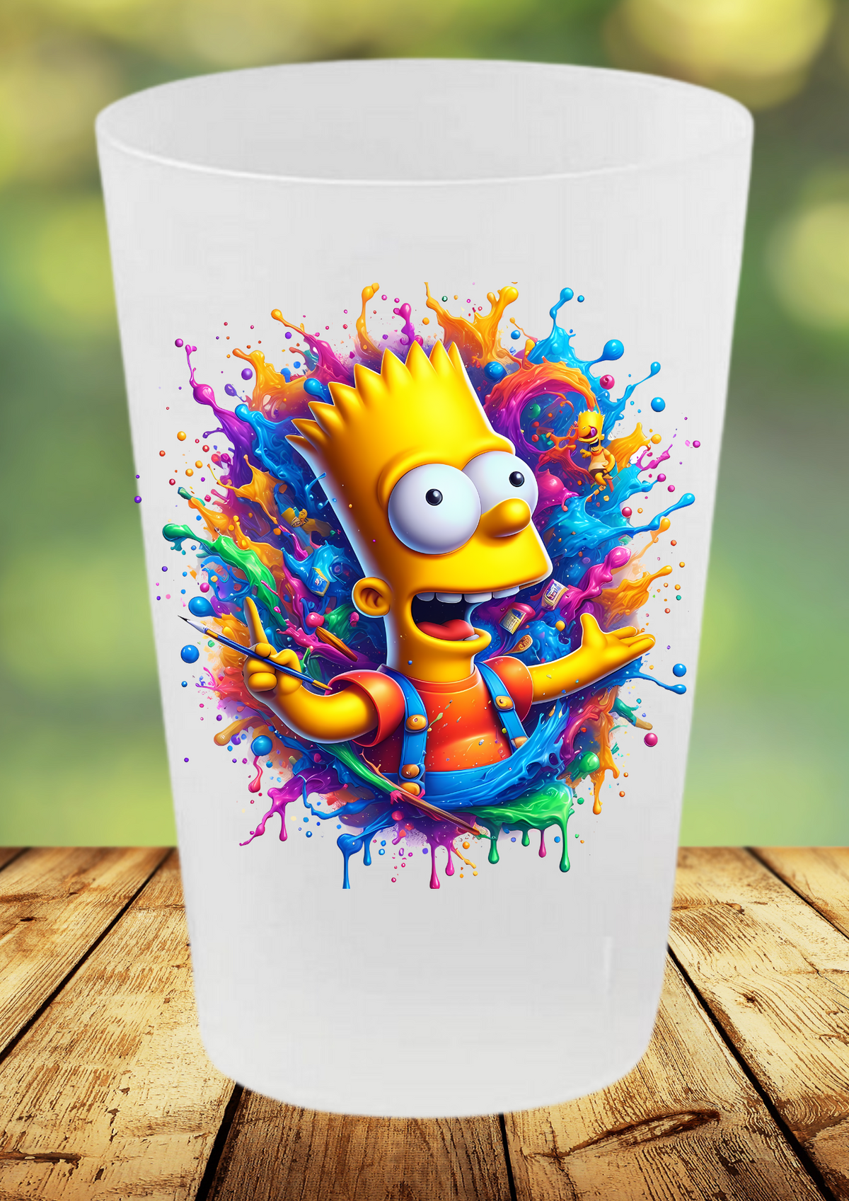 🥤 Gobelet Réutilisable Homer & Bart Splash – Collection Fun & Colorée