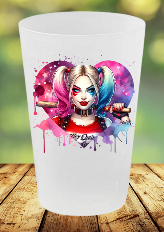 🥤 Verre réutilisable Harley Quinn – Collection Super-Héros ⚡