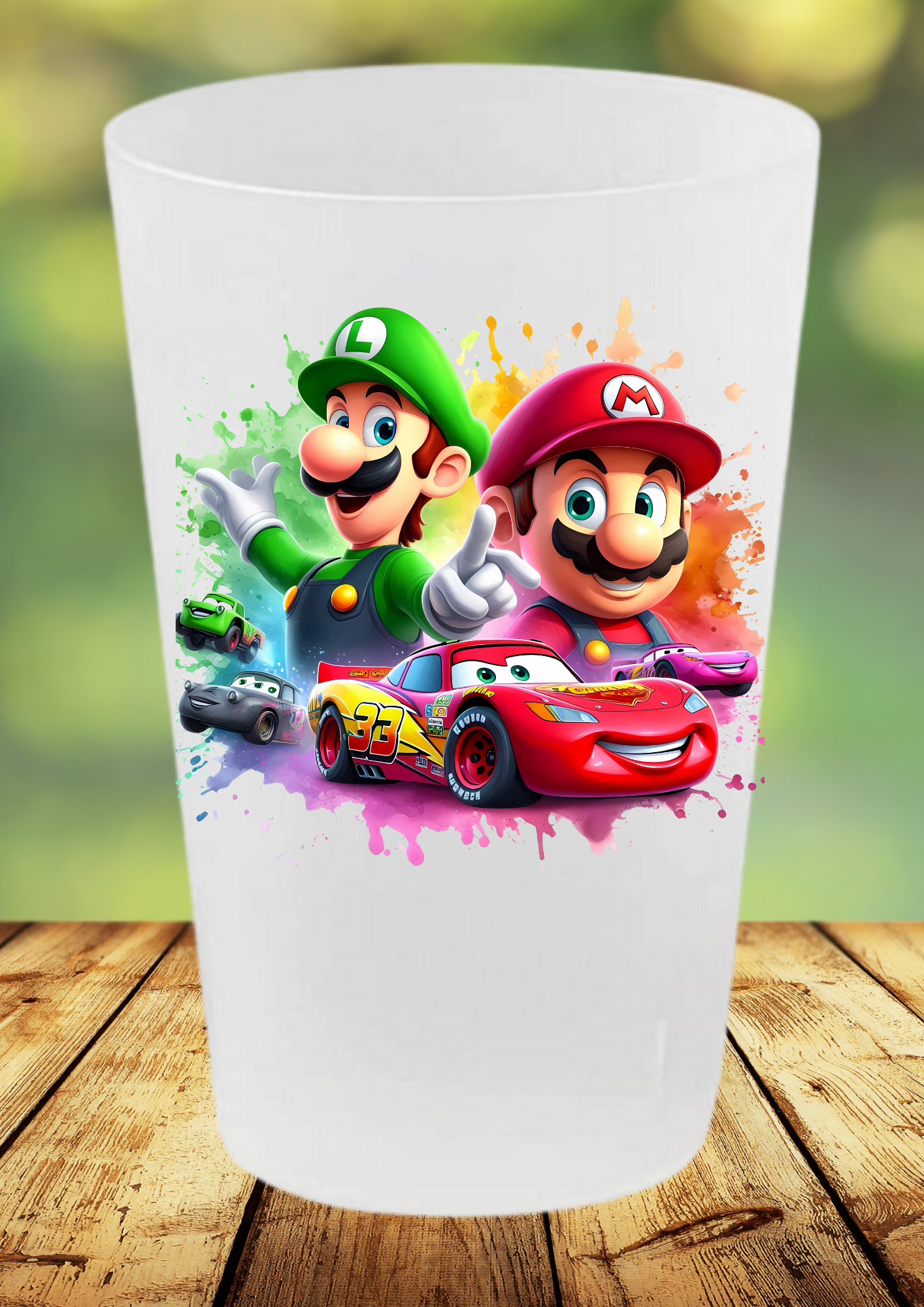 Gobelet Réutilisable Enfant – Mario, Luigi & Cars