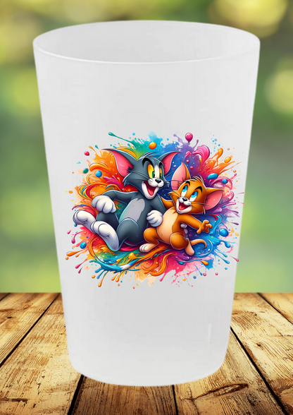 🥤 Gobelet Réutilisable Tom, Jerry & Titi – Collection Color Splash