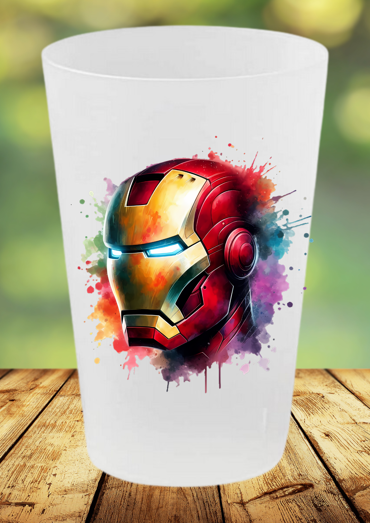 🥤 Gobelet Réutilisable Iron Man – Édition Splash Art