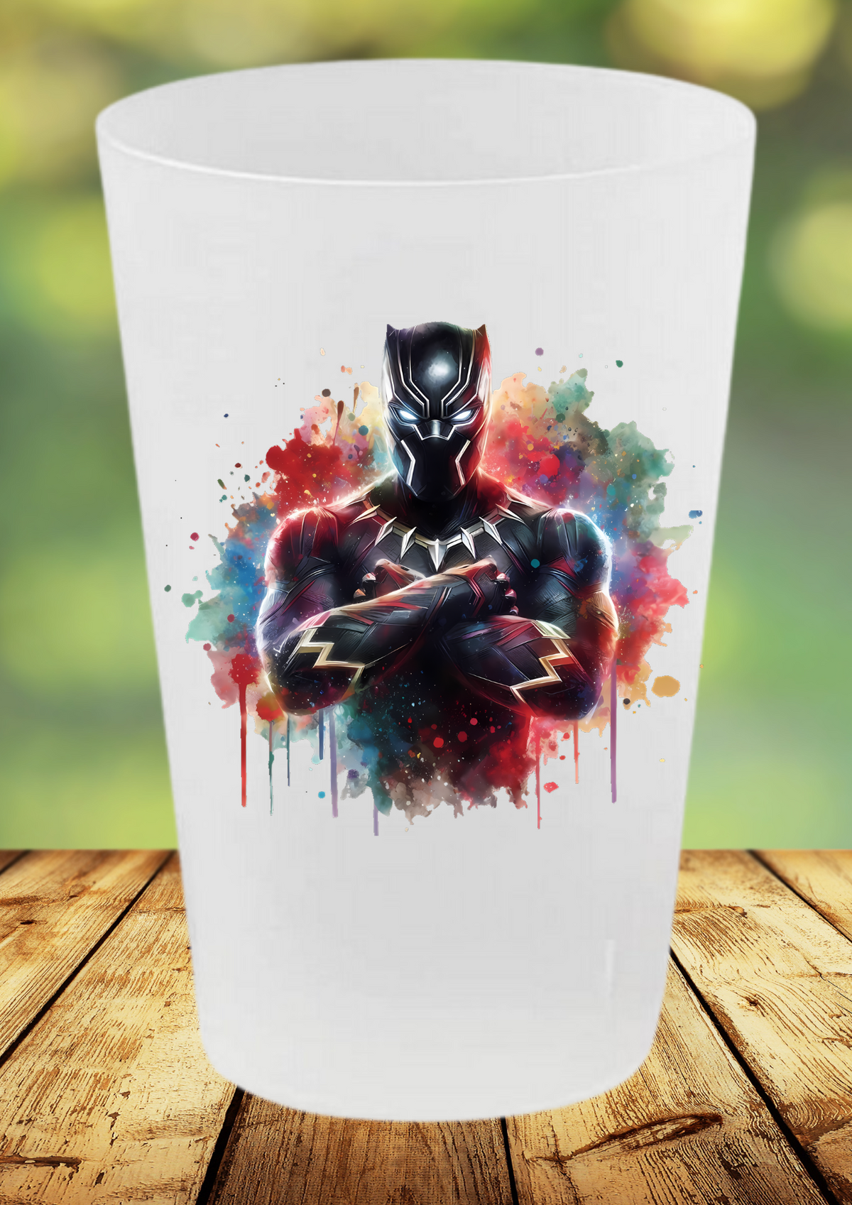 🥤 Gobelet Réutilisable Black Panther – Collection Splash Art