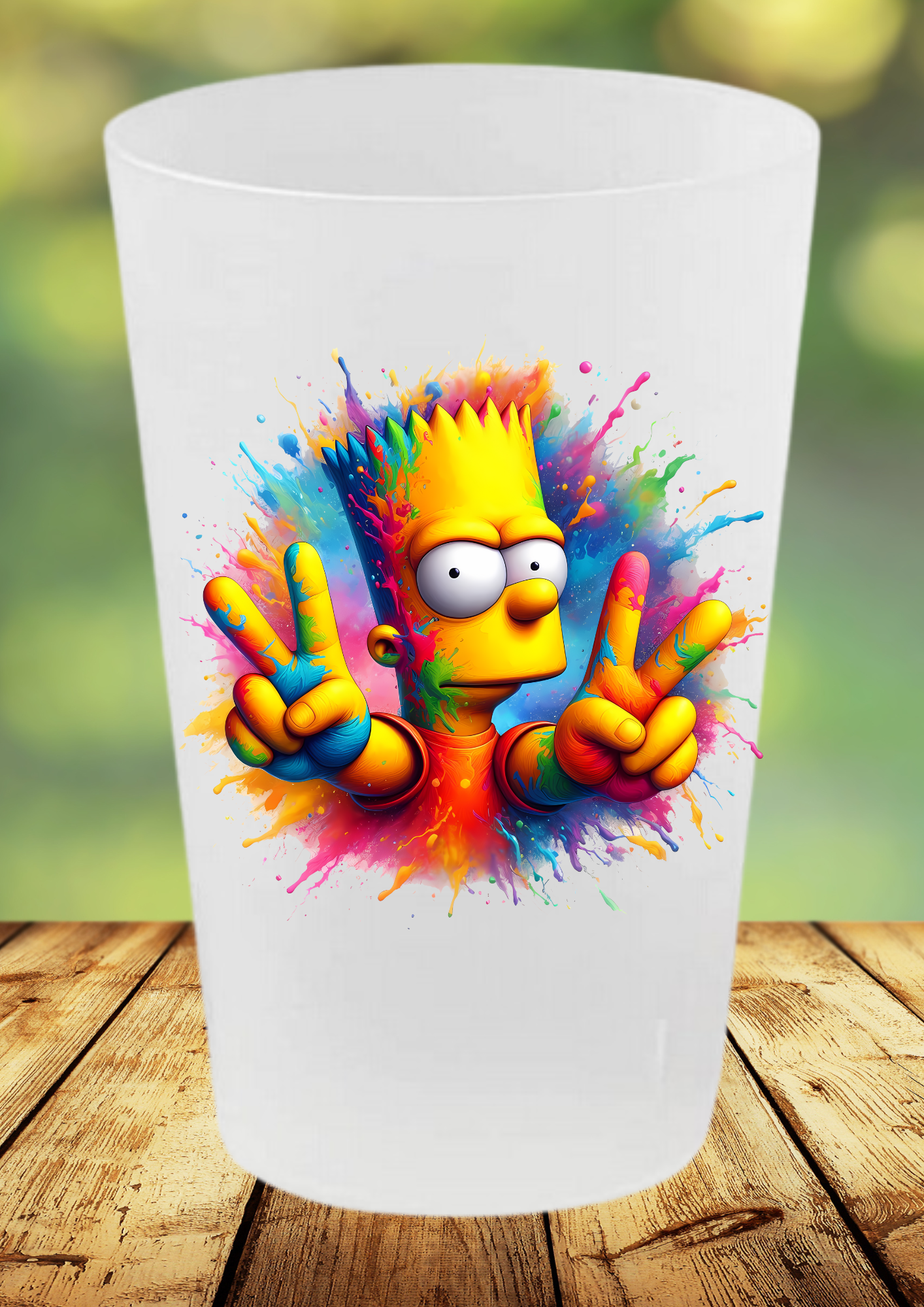 🥤 Gobelet Réutilisable Homer & Bart Splash – Collection Fun & Colorée