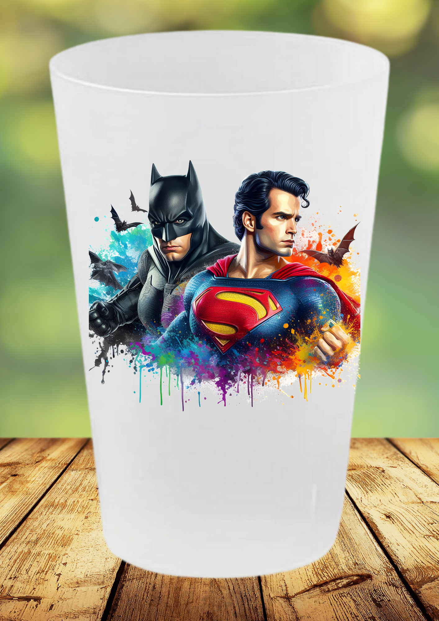 🦇🦸‍♂️ Gobelet Réutilisable Super-Héros – Collection BATMAN & SUPERMAN